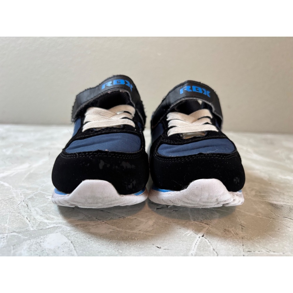 RBX Toddler Kids Sneakers Black Blue White Lace Up Athletic Shoes Size 7 - Picture 5 of 7